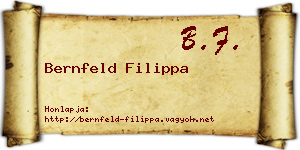 Bernfeld Filippa névjegykártya